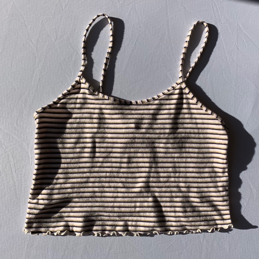 stripped green crop top